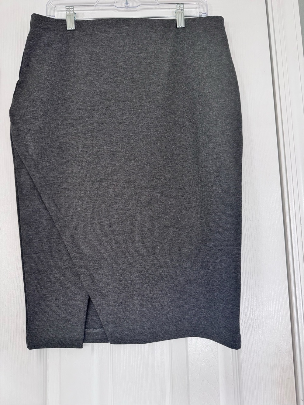 Classic Charcoal Pencil Skirt - Women's